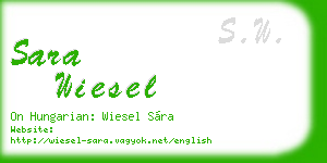 sara wiesel business card